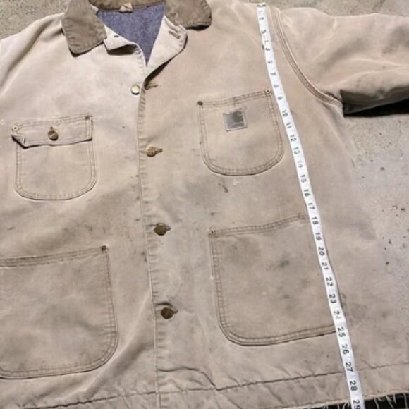 Vintage Carhartt 80’s Blanket Lined Chore Jacket Size 48L - Picture 7 of 13